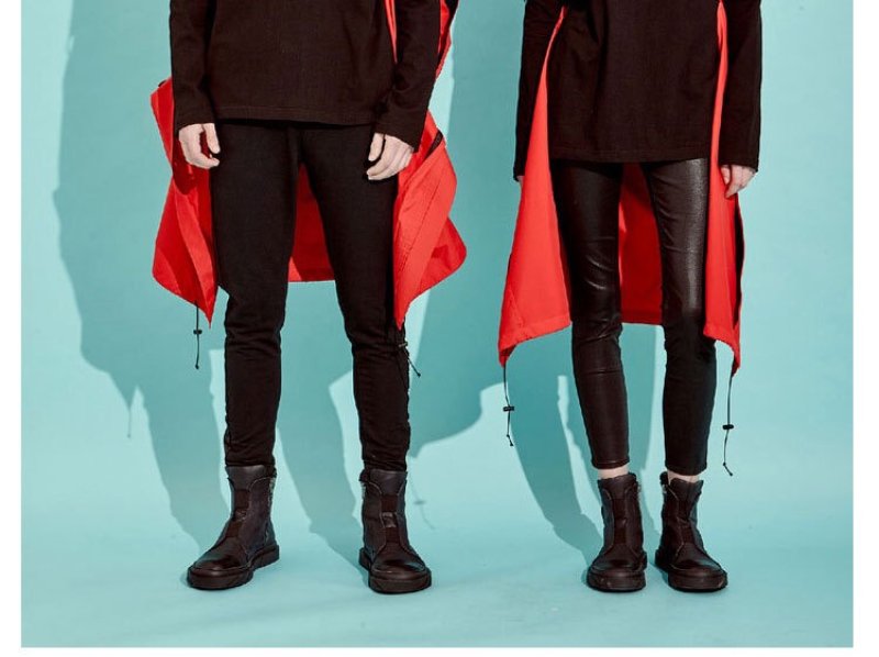 画像8: Unisex Leather High Cut Sneaker Shoes Boots 男女兼用レザースニーカーブーツ シューズ (8)