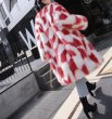 画像3: fake fox fur ecofar warm long coatフェイクエコファースイートカラーロングコート (3)