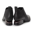 画像10: women's cut thick heel leather  ankle boots 本革レザーヒールカットデザインショートブーツ  ブーティーブーツ (10)