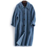 画像3: Haining fur  coatlong long sheep shearing coat シープスキンコーティングシャーリングロングコート (3)