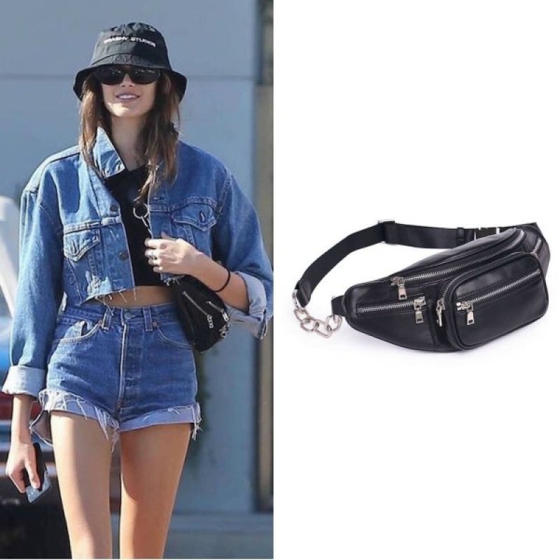 画像1: Real Leather Cass Waist Shoulder Fanny Pack Bag  リアルレザーウエストポーチ パックショルダーバッグ  (1)