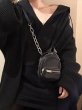 画像3: Real Leather Chain Backpack Shoulder Bag  リアルレザーウエストポーチ バックパック型 ショルダーバッグ  (3)