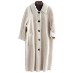 画像2: Haining fur  coatlong long sheep shearing coat シープスキンコーティングシャーリングロングコート (2)