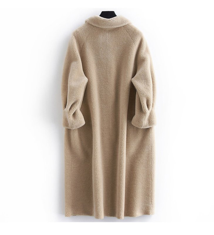 画像7: Haining fur  coatlong long sheep shearing coat シープスキンコーティングシャーリングロングコート (7)