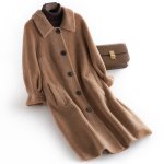 画像5: Haining fur  coatlong long sheep shearing coat シープスキンコーティングシャーリングロングコート (5)