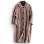 画像4: Haining fur  coatlong long sheep shearing coat シープスキンコーティングシャーリングロングコート (4)