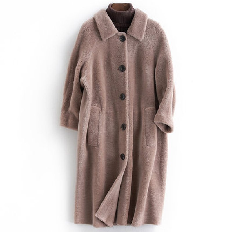 画像4: Haining fur  coatlong long sheep shearing coat シープスキンコーティングシャーリングロングコート (4)