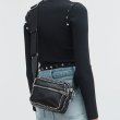 画像1: Real Leather Attica Ball Chain Studded Pochette Crossbody Shoulder Bag リアルレザーボールチェーンスタッズ付ショルダーバッグ  (1)
