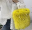 画像4: Real fox fur handcuffs Metal handletote bag   リアルフォックスファーメタルハンドルトートバッグ (4)