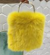 画像9: Real fox fur handcuffs Metal handletote bag   リアルフォックスファーメタルハンドルトートバッグ (9)