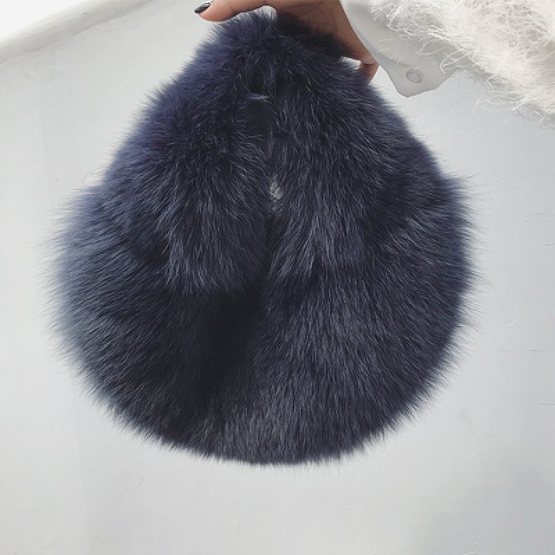 画像10: Real fox fur handcuffs hand-held furbag  tote bag   リアルフォックスファーサークル型トートバッグ (10)