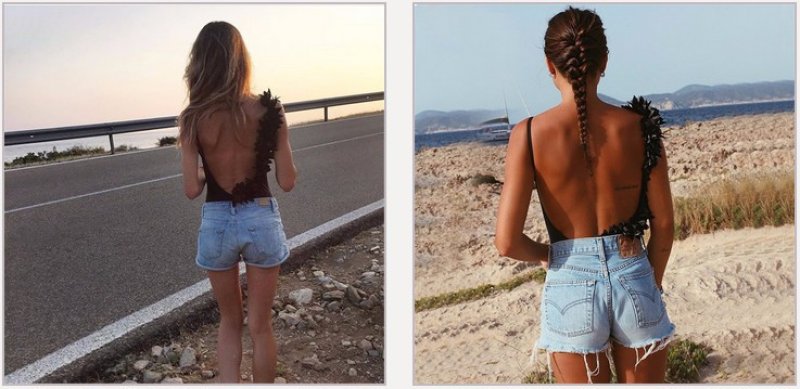 画像6: Hawaiian Leis One Shoulder Swimsuit ワンショルダーワンピース型レイ付フラワースウィムスーツ水着ビキニモノキニワンピース ハワイアン (6)