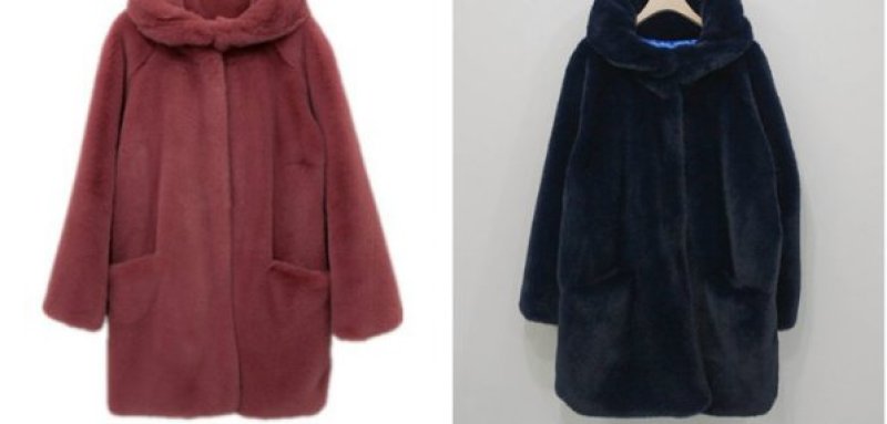 画像7: Women's  fake rabbit fur hoody coat Jacketフェイクエコラビットファーフディーコート ジャケット (7)