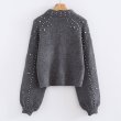 画像12: Pearl Hi-Neck Knit Pullover パール 真珠付ハイネックニット プルオーバー セーター (12)