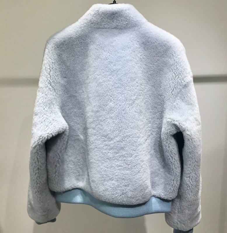 画像9: Haining fur sheep sheared Riders Jacket coatシープスキンコーティングライダースジャケット  コート (9)