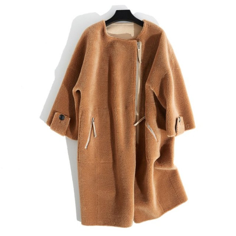 画像6:  sheepfur reversible sheared coat シープスキンリバーシブルロング コート (6)