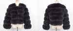 画像7: Real Fox Fur Real Fur Coat リアルフォックスファーコート ショート丈 ブロックスリーブ ボディストライプブロック (7)