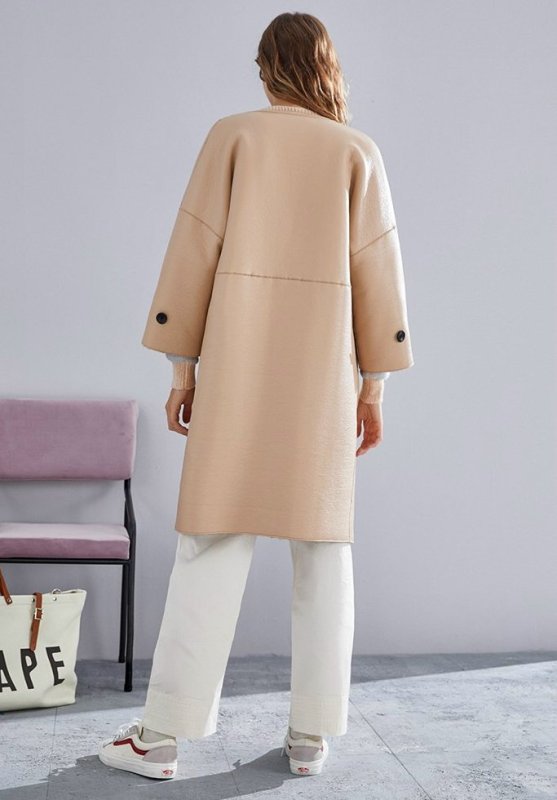 画像5:  sheepfur reversible sheared coat シープスキンリバーシブルロング コート (5)