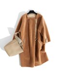 画像7:  sheepfur reversible sheared coat　シープスキンリバーシブルロング コート (7)