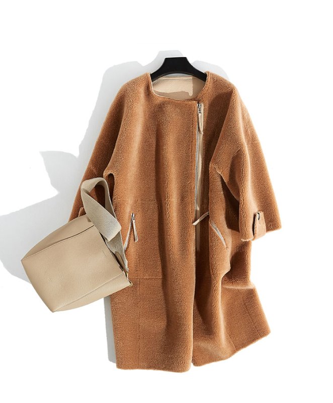 画像7:  sheepfur reversible sheared coat シープスキンリバーシブルロング コート (7)