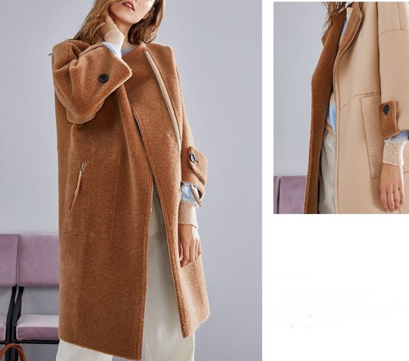 画像4:  sheepfur reversible sheared coat シープスキンリバーシブルロング コート (4)