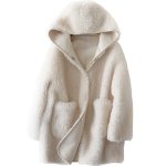 画像3:  Haining sheep shearing fur hoody coat Jacketシープスキンフーディージャケット　コート (3)
