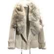 画像1:  women's  real fox fur to fake sheepskin Coat  Jacket リアルフォックスファー襟付きフェイクシープスキンジャケット　コート (1)