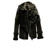 画像3:  women's  real fox fur to fake sheepskin Coat  Jacket リアルフォックスファー襟付きフェイクシープスキンジャケット　コート (3)