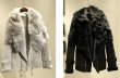 画像5:  women's  real fox fur to fake sheepskin Coat  Jacket リアルフォックスファー襟付きフェイクシープスキンジャケット　コート (5)