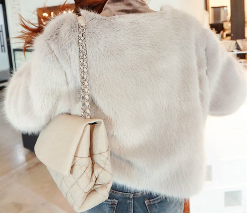 画像4: fake fox fur  Coat  Jacket フェイクフォックスファージャケット コート (4)