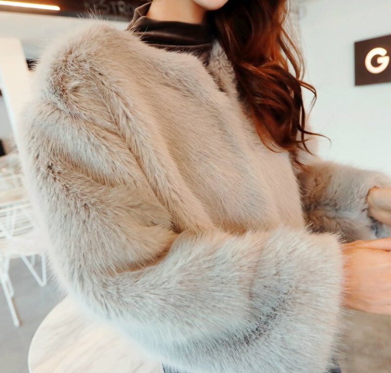 画像2: fake fox fur  Coat  Jacket フェイクフォックスファージャケット コート (2)