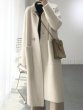 画像2:  women's long sweater coat   Jacket カシミアタッチテーラードロングコート (2)