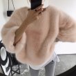 画像1: Women's simple fakerabbit Faux fur Pullover short coat sweater シンプル プルオーバー モコモコ フェイクラビットファー エコファー ポンチョ トップス コート セーター  (1)