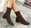 画像3: women's short socks boots   ankle boots ソックスショートブーツ ブーティーブーツ (3)