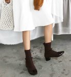 画像5: women's short socks boots   ankle boots ソックスショートブーツ ブーティーブーツ (5)