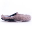 画像2: women's rabbit fur flat bottom half palm slippers  flip-flops リアルラビットファーハーフフラットサンダル　ミュールスリッパ (2)