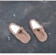 画像12: women's rabbit fur flat bottom half palm slippers  flip-flops リアルラビットファーハーフフラットサンダル　ミュールスリッパ (12)