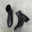 画像4: women's socks stretch boots ankle boots ソックスストレッチ本革レザーショートブーツ ブーティーブーツ (4)