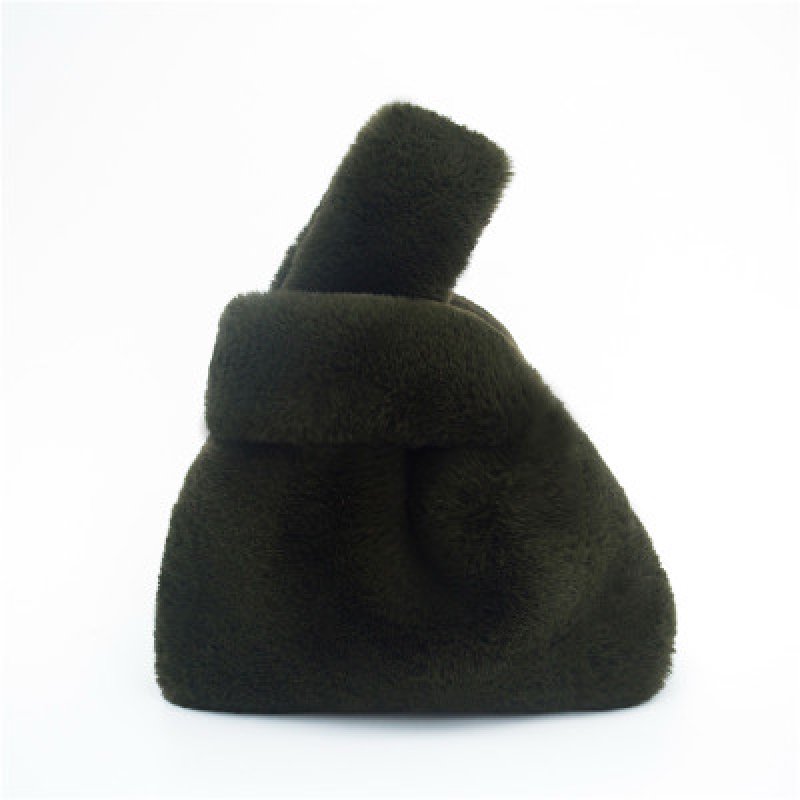 画像3: Women's Fake rabiit fur bag フェイクラビットファーエコファートートバッグ  (3)