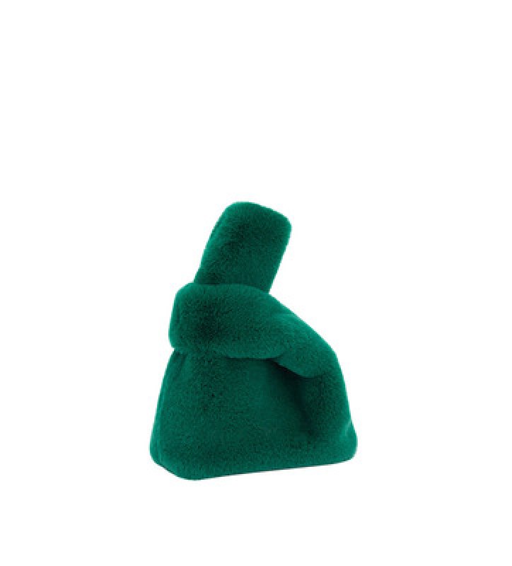 画像7: Women's Fake rabiit fur bag フェイクラビットファーエコファートートバッグ  (7)