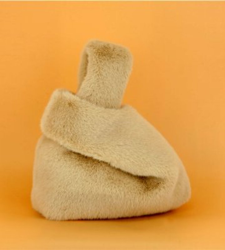 画像11: Women's Fake rabiit fur bag フェイクラビットファーエコファートートバッグ  (11)