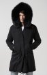 画像3: ブラック＆ネイビー メンズ Mens Real Fox Fur Real Fur Liner Hoodie Military Coat Long リアルファーフード&ライナー付ミリタリーモッズコート (3)