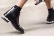 画像8: Women’s Leather ankle flat pearl and boots 本革レザーパール付フラットショートブーツ (8)