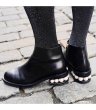 画像7: Women’s Leather ankle flat pearl and boots 本革レザーパール付フラットショートブーツ (7)