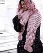 画像5: Women's Handmade Grape Sweater Super Chunky Knit Scarves Ahududu Hırka グレープ ポンポン付ざっくりニットマフラー ストール (5)