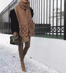 画像2: Women's Handmade Grape Sweater Super Chunky Knit Scarves Ahududu Hırka グレープ ポンポン付ざっくりニットマフラー ストール (2)