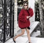 画像10: Women's Handmade Sweater Cuddle Up Loose large size Coarse lines ultra-Thick Coat Ahududu Hırka ハイネックポンポン付ざっくりニットセーターコート (10)
