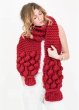 画像7: Women's Handmade Grape Sweater Super Chunky Knit Scarves Ahududu Hırka グレープ ポンポン付ざっくりニットマフラー ストール (7)