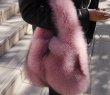 画像9: Real fox fur hairy fur bag  tote bag   リアルフォックスファーサークル型トートバッグ (9)