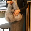 画像4: Real fox fur hairy fur bag  tote bag   リアルフォックスファーサークル型トートバッグ (4)